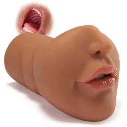 Brinquedos Sex Doll Massageador Masturbador para Homens Mulheres Vaginal Automático Sugando Boca Buceta Oral Adulto Portátil Artificial Realista Silicone Brinquedo de Bolso Masturbação