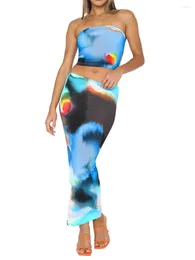 Skirts JBEELATE Womens Two Piece Summer Skirt Set Casual Sleeveless Cami Top With Midi Bodycon Party Beach Y2K Outfits