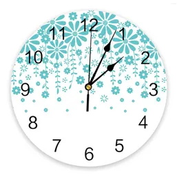 Zegary ścienne rośliny kwiatu letniego zegara salonu Dekor w domu duży okrągły kwarcowy stolik zegarek dekoracja sypialni