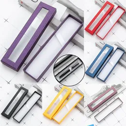 Pen Case Multifunctional Colorful Paper Transparent Simplicity Gift Box Creative School Supplies Luxurious Stationery