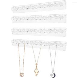 Jewelry Pouches MGC Nsparent Acrylic Jewerly Storage Rack Earring Necklace Hanger Holder Wall Mounted Display Stand Organizer For Women