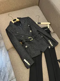 BA034 Damskie garnitury Blazers Stylowy brytyjski styl luksusowy dekoracja szwów długi rękaw Slim Casual Ruit Lady Cuit Płaszcz Kobieta