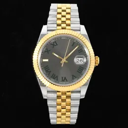 Com caixa original Relógio de luxo datejust president Sliver Gold Watch day date 41mm Sapphire 904L aço inoxidável Moldura Mecânica Automática Relógios masculinos femininos
