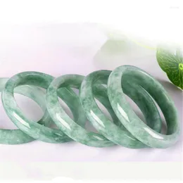 Bangle Natural 56mm-62mm Light Green Jade Jadeite Hand Carved Bracelet