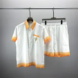 2 Summer Fashion Mens Tracksuits Hawaii Beach Pants Set Designer Shirts Printing Leisure Shirt Man Slim Fit The Board of Director Short Sleeve Short Beachsq214