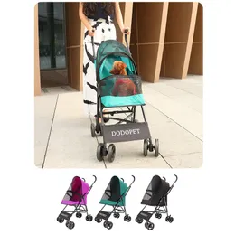 DODOPET PET WSELKI SZANOWANY PUS PIES CAT Outdoor Wózek Oxford Cloth 4-Wheels Spacering Cart