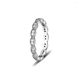 Klusterringar ckk ring glittrande löv för kvinnor män anillos mujer anel bague femme bröllop engagemang 925 sterling silver smycken