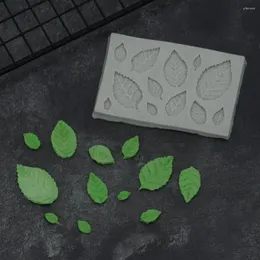 Bakningsformar bladform 3d silikon mögel träd lämnar fondant tårta dekorera verktyg cupcake sockermant choklad pasta formar
