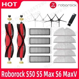 Zappers Yeni Roborock S50 S5 Max S6 Maxv parçaları yıkanabilir paspas bezi Filtre Yan/Ana Fırça Robot Vakum Süpürge Aksesuarları