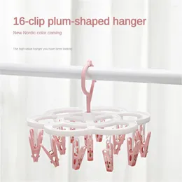 Hängare Dåliga plastkläder Torka Rack Windproect 360 Vinkel Swivel Design Folding Hanger med 16 klipp