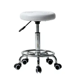 WACO Salon Round Shape Rolling Stool Commercial Furniture Adjustable Rotation Hydraulic with Wheels Medical Massage Spa Bar Ch271x