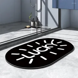 Ковры 2023 Сухой чистый коврик для ванны Абсорбиент быстрый сушка коврика для ванной комнаты без скольжения входной швейцар