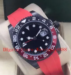 Alça de cerâmica preta e azul de alta qualidade GMT Work 116710 Batman Mecânico Automático Relógio Casual Masculino Esportes Relógios de Pulso Pulseira de Borracha