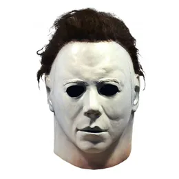 Parti Maskeleri Cadılar Bayramı 1978 Michael Myers Mask Korku Cosplay Costume Lateks Yetişkin Beyaz Yüksek Kalite 230721