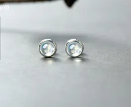 Dingle örhängen produkt enkel naturlig månsten 925silver liten blå kristall transparent kvinnlig S925 silver