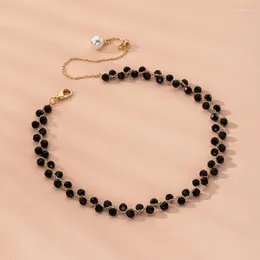 CHOKER MURENDY BLACK PEARL INS TASSEL