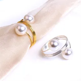 Elegant Pearl Napkin Ring Wed Two Designs for Choosing