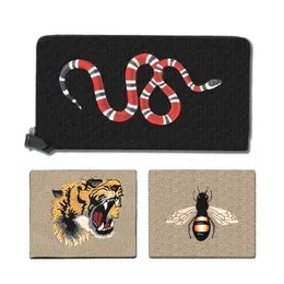 Projektanckie portfele dla mężczyzn moda wysokiej jakości mężczyźni zwierzęcy krótki portfel skórzany czarny wąż tygrys pszczoła portfele kobiety torebki uchwyty karty kobiety torebki jn8899