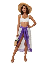 Costumi da bagno da donna Bikini 3 pezzi attillati da donna sexy con scollo a U ciondolo in pizzo spiaggia costume da bagno a vita alta DXY2023-1 H230524