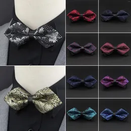 Bow Ties 65 Color Men's Tie Gold Paisley Bowtie Fashion Butterfly for Groom Luxury Red Black Black Sital Wedding Association