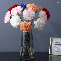 Fiori decorativi 10 pezzi Sensazione idratante Garofano Tocco reale Festa della mamma Con bouquet come regalo per l'insegnante Artificiale