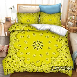 Bedding Sets 12 Colors Bandana Pattern 3D Printed Set Duvet Covers & Pillow Cases Comforter Quilt Cover (US/EU/AU Sizes) Home Textile