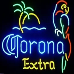 Lättskylt led corona extra ljus neon öl bar skylt riktigt glas neon ljus ölskylt 17 14inch208r