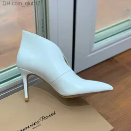 Bot gianvito rossi ayak bileği botları kadın ayakkabıları için lüks tasarımcı sivri ayak parmakları 8.5cm stiletto topuklar koyun derisi kaşmir moda boot 35-41 z230724