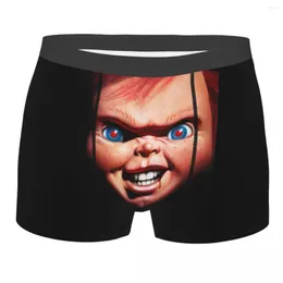 Underpants Chucky Horror Movie Men's Underwear Halloween Doll Mistery Boxer Shorts Panties Sexy Breathable For Male