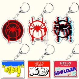 Keychains Lanyards Spider Punk Keychain for Accessories Bag ACROSS THE VERSE Pendant Key Chain Ring Keychains Man Women Jewelry for Fans Gift J230724