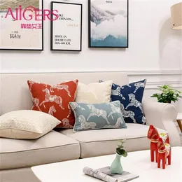 Avigers Mane Horse European Cushion Covers Square Home Decorative Throw Pillows Cases for Sofa Living Room Bedroom LJ201216235r2812