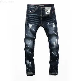 Мужские BEAR Classic Fashion PP Man Rock Moto Мужские повседневные рваные рваные зауженные джинсовые байкерские джинсы PLEIN 157493 L230724