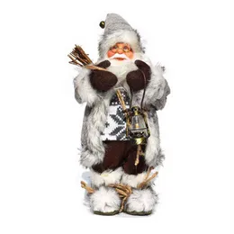 Nytt år 2022 Juldekorationer för hem 25 Stilhöjd 30 cm Santa Claus Doll Children's Gifts Window Ornament Navidad 2355