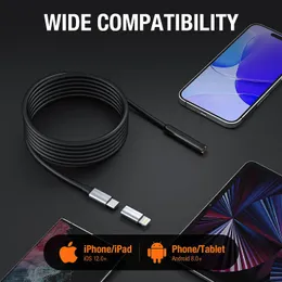 Endoscope Camera For IPhone, Teslong USB C Borescope Inspection Camera With  8 LED Lights, 10FT Flexible Waterproof Snake Camera For IOS Android Phone  No WiFi Required From Teslongteslong, $24.12