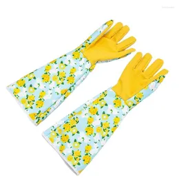 Disposable Gloves Gardening Floral Print Planting Long Seelve Thorn Proof For Women And Men Adjustable Fruit Picking Hand Protector