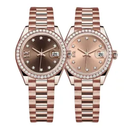 다이아몬드 시계 여성 럭셔리 브랜드 시계 자동 이동 날짜 크기 36mm 31mm 28mm Sapphire 유리 방수 몽트 몽마