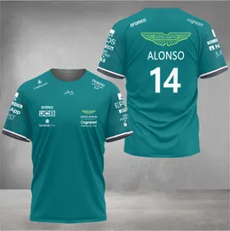 Camisetas masculinas Aston Martin 2023 Team Camisetas Piloto espanhol Fernando Alonso 14 e STROLL 18 Oversized 230724