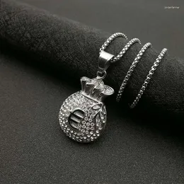 Pendant Necklaces POTCET Neutral Stainless Steel Euro Money Bag Titanium Necklace Geometric Hip Hop Fashion Party Jewelry
