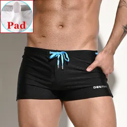 Calção de banho masculino Push Up Cuecas de banho para homens Calções de praia Desmiit Sexy Boxers Maiô Maiô Zwembroek Sunga Slip 230724