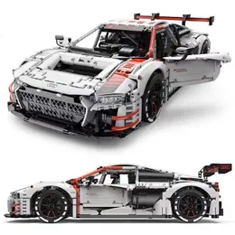 アクショントイフィギュアテクニカルスポーツカーR8 LMS 1 8モデルビルディングブロックレンガコンストラクターおもちゃ誕生日クリスマスギフト大人230721