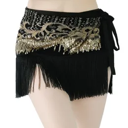新しいタッセルベリーダンスパフォーマンスヒップスカーフ女性ダンスウエストスカート刺繍パターン新しいセクシーなビーズベルト
