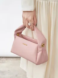 Kvällspåsar avancerade utsökt rosa väska crossbody bärbar specialintresse Design Romantisk mild molnhandväska Datum Kvinnor