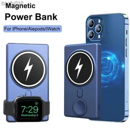 5000 mAh Magic Moc Bank dla iPhone 14 13 Pro Max Apple Watch AirPods Pro Indukcja bezprzewodowa szybka bateria zewnętrzna L230619
