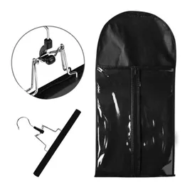 Scatole portaoggetti Contenitori 1pc Estensioni dei capelli Parrucche Borsa con gancio per parrucca Supporto protettivo antipolvere per accessori per lo styling159y