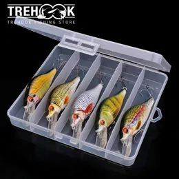 Iscas Iscas TREHOOK Conjunto de isca de pesca Minnow Wobblers flutuante de 5 peças 5 cm/7 cm/9 cm Minnow isca dura para Parker manivela caixa de isca de pesca 230720