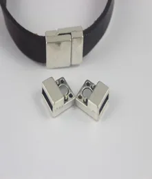 5 juegos de cierre magnético de plata antigua plana de 10 mm para pulsera de cuero plana Accesorios de joyería 2294958