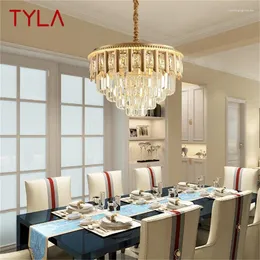 Chandeliers TYLA Chandelier Light Pendant Lamp Postmodern Gold Luxury Home LED Fixture For Living Dining Room Decoration