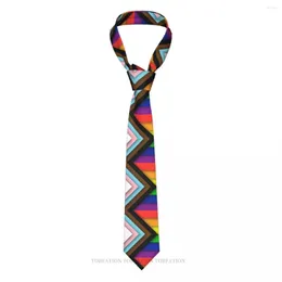 Bow Ties LGBTQ Flag Gay Pride LGBT Love 3D Printing Tie 8cm Wide Polyester Necktie Shirt Accessories Party Decoration