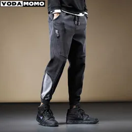 Мужские джинсы грузовые брюки мужчины хлопок прямой тупичный спортивный костюм широкие ноги тактические мешковатые брюки 2023 весна лето Pantalon Homme Мужская одежда L230724