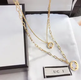 wholesale 20 stili Lettera di marca Placcato oro Collane con ciondolo placcato argento Collana con lettera in acciaio inossidabile Catene di cristallo intarsiato Regali di gioielli di Natale